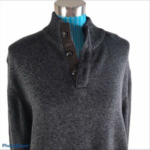 Chaps three button XL sweater for elbow patches